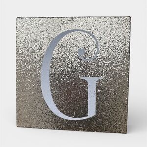 Gold Glitter Monogram Wall Art